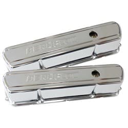 STEEL VALVE COVERS, 253 308 TALL CHROME WITH AEROFLOW LOGO