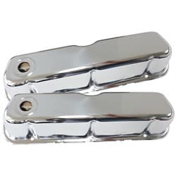 STEEL VALVE COVERS, SBF CHROME WITHOUT LOGO