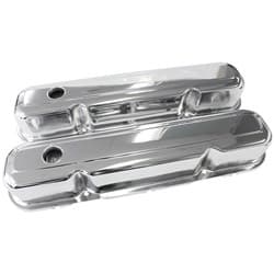 STEEL VALVE COVERS, CHRYSLER SB, CHROME WITHOUT LOGO