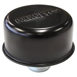 Black valve cover breather Push in style, no spout w/logo