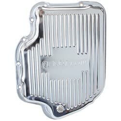 TH400 DEEP TRANSMISSION PAN CHROME W/ DRAIN PLUG 3" DEEP