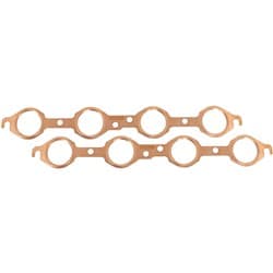 GM LS ROUND EXHAUST GASKETS COPPER EMBOSSED PAIR LS1 CHEV