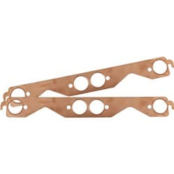 SBC ROUND EXHAUST GASKETS COPPER EMBOSSED 350 CHEV SMALLPAIR Aeroflow - AF 1854-1204