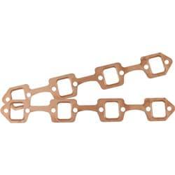SBF RECTANGLE EXHAUST GASKETS COPPER EMBOSSED 289 302 351 FORD PAIRAeroflow AF 1854-1204