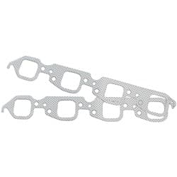 BBC EXHAUST GASKET 1.92 x 1.87 STEEL SQUARE BIG BLOCK CHEV 454 PAIR Aeroflow - AF 1856-14