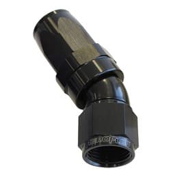 30 DEG HOSE END -08AN BLACK FULL FLOW TAPER STYLE