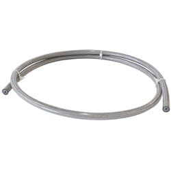 SS TEFLON BRAIDED HOSE -3AN CC2M SILVER 3.5mm ID 6.3mm OD