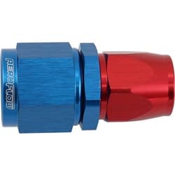STEPPED STRAIGHT END -6 HOSE TO -8AN REDUCER HOSE END BLUE TEFLON AF 201-06-08D