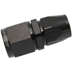 STEPPED STRAIGHT END -6 HOSE TO -8AN REDUCER HOSE END BLACKTEFLON AF 201-06-08DBLK