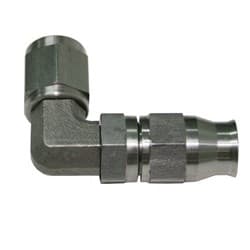 SS 90 DEG HOSE END -4AN B-NUT TO -3 TEFLON HOSE