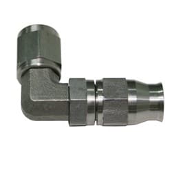 SS 90 DEG HOSE END -4AN STEEL FULL SWIVEL SUIT TEFLON