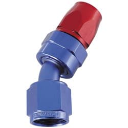 ALLOY 30 DEG HOSE END -6AN BLUE SWIVEL NUT SUIT TEFLON