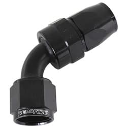 ALLOY 60 DEG HOSE END -6AN BLACK SWIVEL NUT SUIT TEFLON