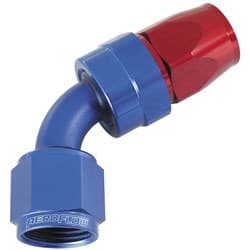 ALLOY 60 DEG HOSE END -8AN BLUE SWIVEL NUT SUIT TEFLON