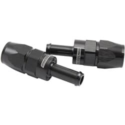 STRAIGHT -6AN HOSE END TO 5/16BARB TEFLON 200 SERIES BLACK