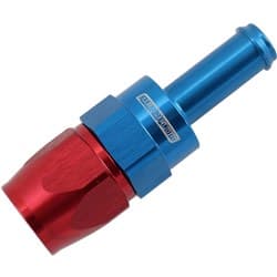 STRAIGHT -6AN HOSE END TO 3/8"BARB TEFLON 200 SERIES BLUE