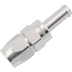 STRAIGHT -6AN HOSE END TO 3/8"BARB TEFLON 200 SERIES SILVER