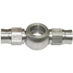 -3AN DOUBLE END BANJO 7/16" STAINLESS SUIT TEFLON