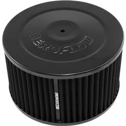 7" X 4"  AIR CLEANER ASSY 5-1/8" FLAT BASE BLACK, COTTON Aeroflow - AF 2251-1335
