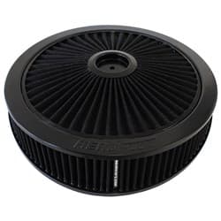 14" X 4" FULL FLOW ASSEMBLY 7-5/16" FLAT BASE , BLACK,
