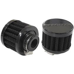 5/8" UNIV CLAMP ON FILTER 2" O.D,1-1/2" H,BLACK TOP