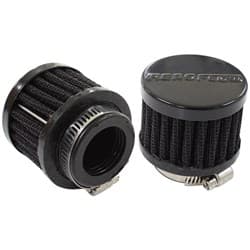 1" UNIV CLAMP ON FILTER 2" O.D,1-1/2" H, BLACK TOP