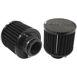 1-1/4" UNIV CLAMP ON FILTER 3" O.D,2-1/2" H,BLACK TOP