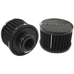 1" UNIV CLAMP ON FILTER 3" O.D,2-1/4" H, BLACK TOP