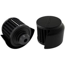 1-1/4" PUSH IN BREATHER WITH SHIELD 3"O.D 2-1/2"H BLACK TOP