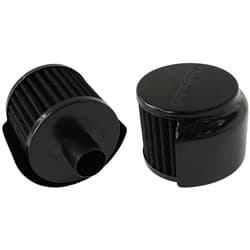1" PUSH IN BREATHER W/ SHIELD3" O.D,2-1/2" H, BLACK TOP