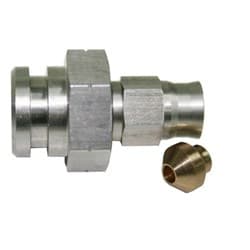 FEMALE INVERTED FLARE 17MM HEXWITH RET CLIP RECESS M10 X 1.0