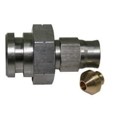 FEMALE INVERTED FLARE 17MM HEXWITH RET CLIP RECESS M10 X 1.5