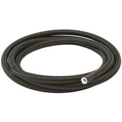 BLACK BRAIDED TEFLON HOSE -3AN3M S/S 3.5mm ID 6.3mm OD