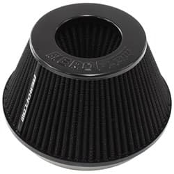6" CLAMP-ON TAPERED FILTER 7.6 / 4.7" O.D, 4" HIGH BLACK