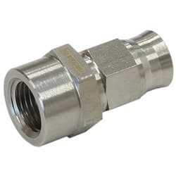 S/S Straight Hose End 1/8" NPTfemale to -3 teflon hose