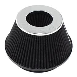 6" CLAMP-ON TAPERED FILTER 7.6 / 4.7" O.D, 4" HIGH CHROM