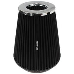 6" CLAMP-ON INV TAPERED FILTER7.5 / 4.7 O.D, 8" H CHROME