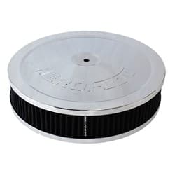 9" X 2" AIR CLEANER ASSEMBLY5-1/8" NECK, CHROME, COTTON