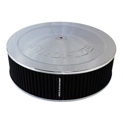 14" X 4" AIR CLEANER ASSY 7-5/16" FLAT BASE CHROME COTTO