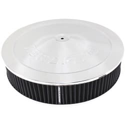 14" X 3" AIR CLEANER ASSY 5-1/8" DROPBASE CHROME, COTTON