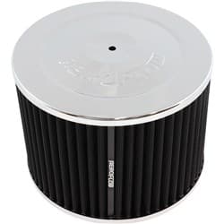 7" X 5"  AIR CLEANER ASSY 5-1/8" FLAT BASE CHROME COTTON Aeroflow - AF 2851-1340