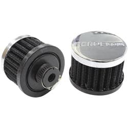 3/8" UNIV CLAMP ON FILTER 2" O.D,1-1/2" H,CHROME TOP