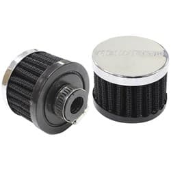 1/2" UNIV CLAMP ON FILTER 2" O.D,1-1/2" H,CHROME TOP