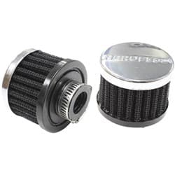 5/8" UNIV CLAMP ON FILTER 2" O.D,1-1/2" H,CHROME TOP