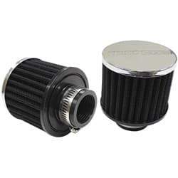 1-1/4" UNIV CLAMP ON FILTER 3" O.D,2-1/2" H,CHROME TOP