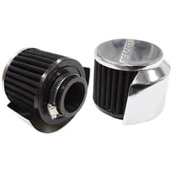 1-3/8" BREATHER FILTER WTH SHIELD 3"O.D 2-1/2H CHROME TOP