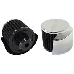 1-1/4" PUSH IN BREATHER WITH SHIELD3"O.D 2-1/2"H CHROME TOP