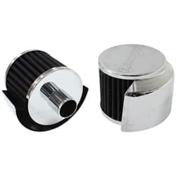 1" PUSH IN BREATHER W/ SHIELD3" O.D,2-1/2" H,CHROME TOP