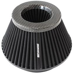 6" CARBON INVERTED TAPERED 7.6 / 4.7" O.D, 4" HIGH BLACK