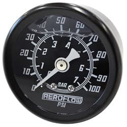 1-1/2" 0-100 PSI LIQ FIL GAUGEBLACK FACE WHITE POINTER